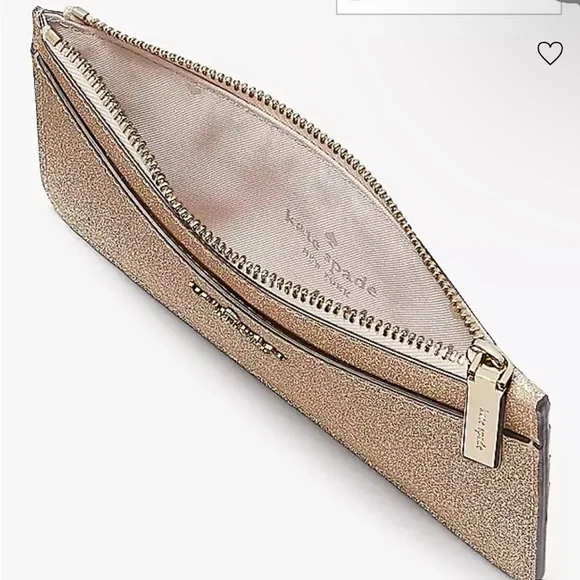 NIB Kate spade Large Slim Glitter Wallet - Picture 3 of 7